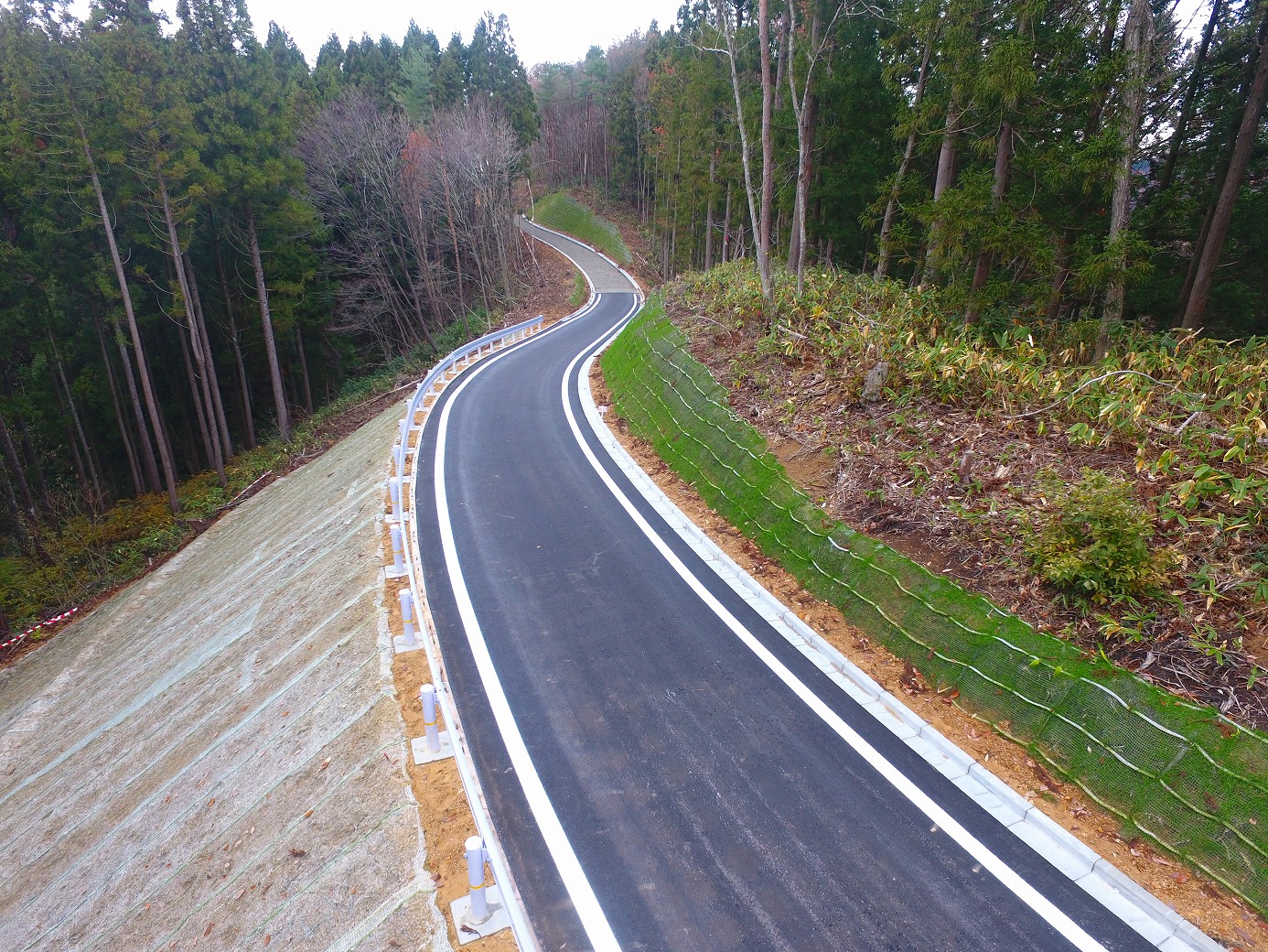 林道岩船東部線宮前工区開設工事（新潟県：令和5年）